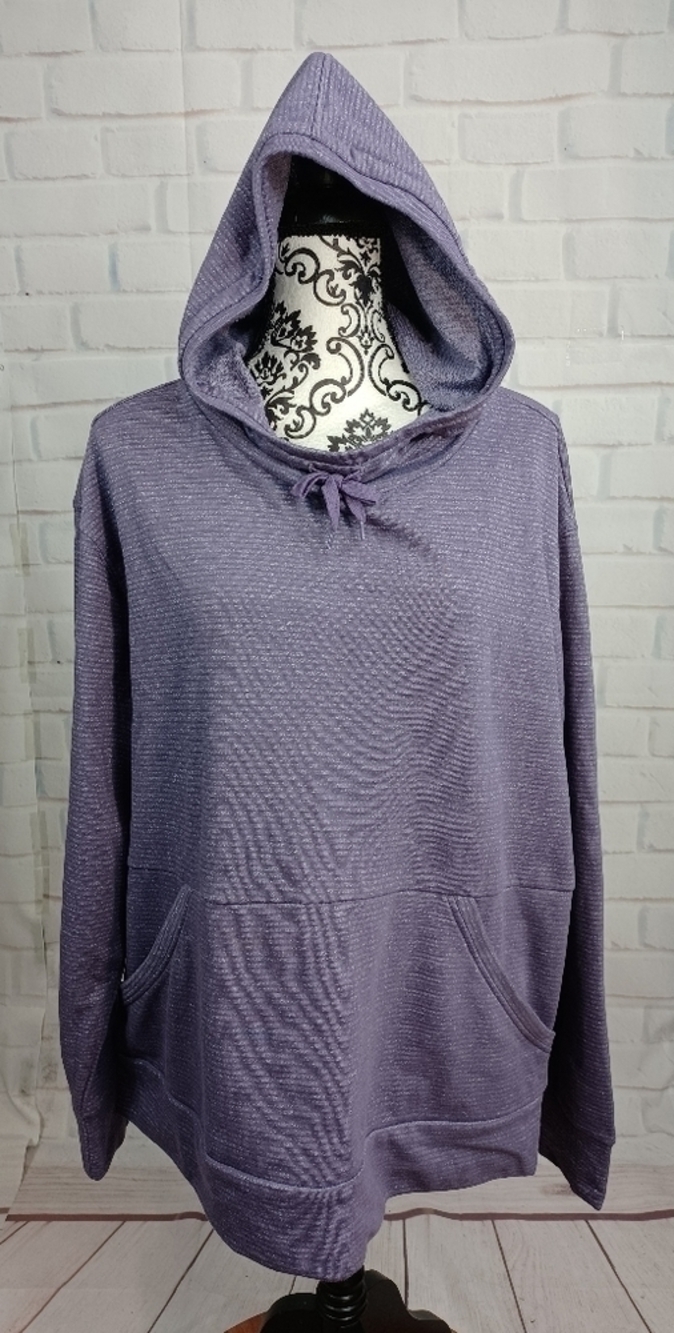 Champion women's long sleeve striped print NWT popover hoodie xxl stretch b32